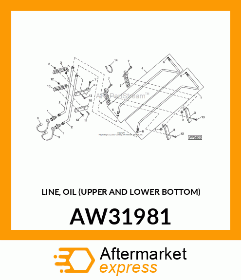 LINE, OIL (UPPER AND LOWER BOTTOM) AW31981