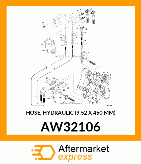 HOSE, HYDRAULIC (9.52 X 450 MM) AW32106