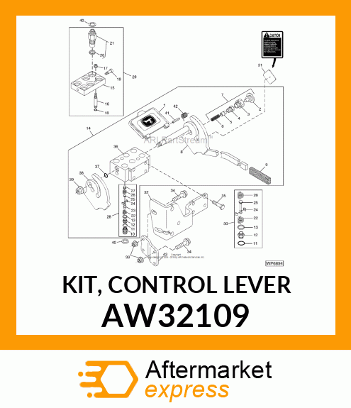 KIT, CONTROL LEVER AW32109