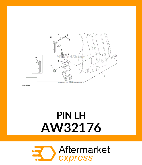 PIN, LATCH (LH) AW32176