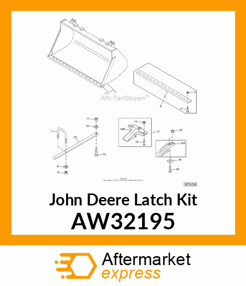 KIT, BUCKET HOOK AND LATCH AW32195