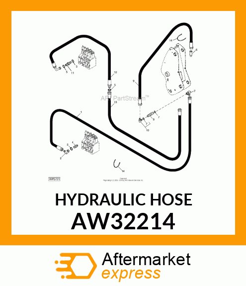 HOSE, HYDRAULIC (9.52 X 4000 MM) AW32214