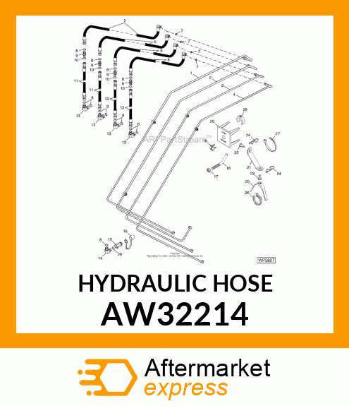 HOSE, HYDRAULIC (9.52 X 4000 MM) AW32214