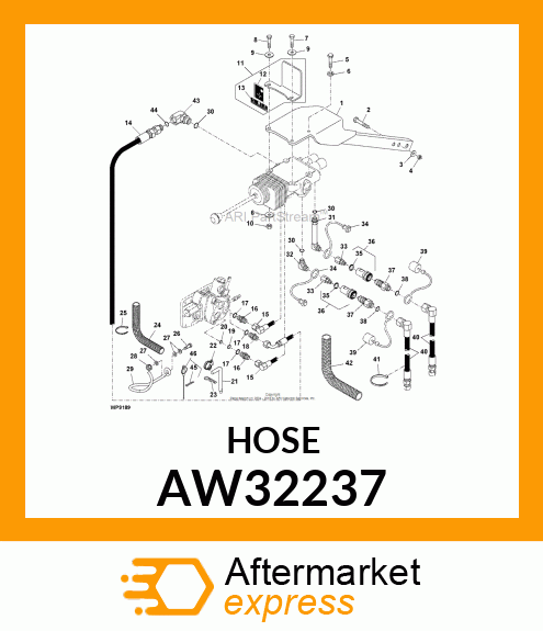 HOSE, HYDRAULIC (9.52 X 1000 MM) AW32237