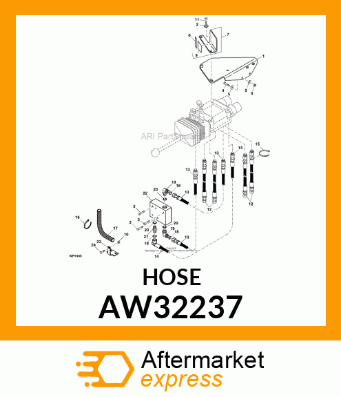 HOSE, HYDRAULIC (9.52 X 1000 MM) AW32237