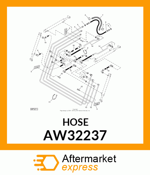 HOSE, HYDRAULIC (9.52 X 1000 MM) AW32237