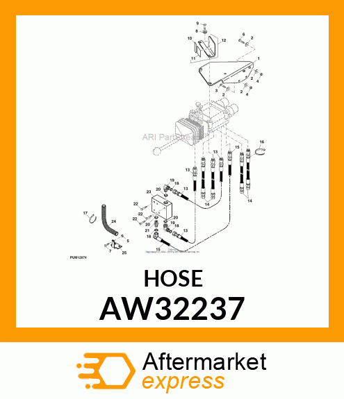 HOSE, HYDRAULIC (9.52 X 1000 MM) AW32237