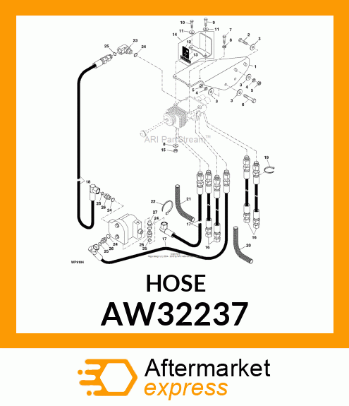 HOSE, HYDRAULIC (9.52 X 1000 MM) AW32237