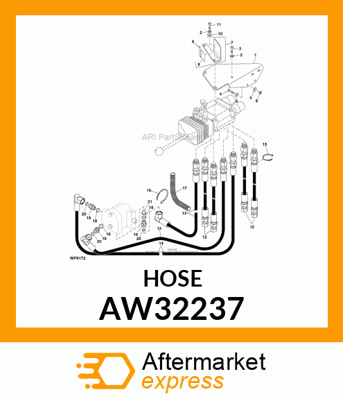 HOSE, HYDRAULIC (9.52 X 1000 MM) AW32237