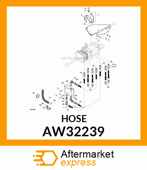 HOSE, HYDRAULIC (9.52 X 2250 MM) AW32239