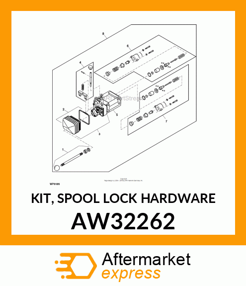 KIT, SPOOL LOCK HARDWARE AW32262