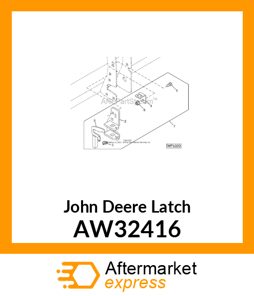 PLATE, LATCH (RH) AW32416