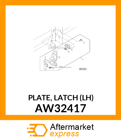 PLATE, LATCH (LH) AW32417