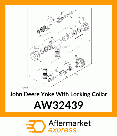 YOKE WITH LOCKING COLLAR, PALLET, E AW32439