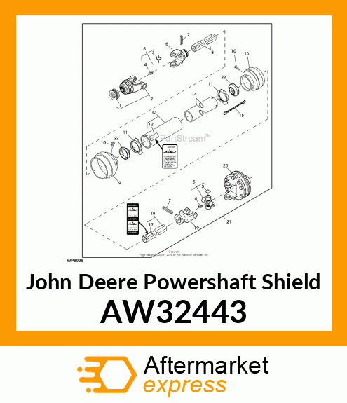 POWERSHAFT SHIELD, SHIELD TUBE ASSE AW32443