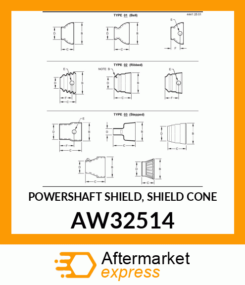 POWERSHAFT SHIELD, SHIELD CONE AW32514