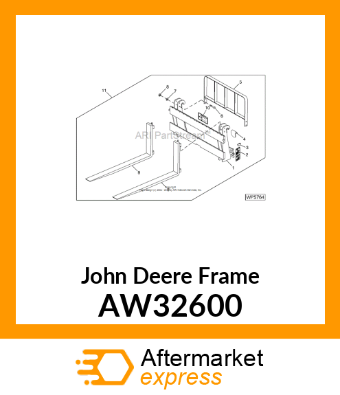 FRAME, FORKLIFT (FIXED TINES) AW32600