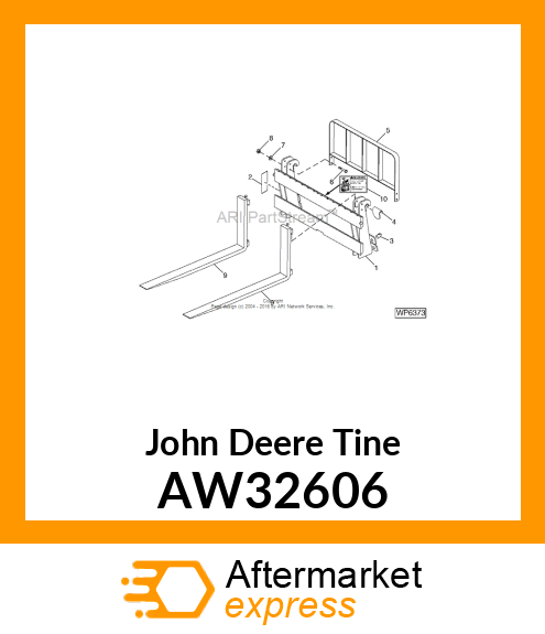 TINE ASSEMBLY (FORKLIFT) AW32606