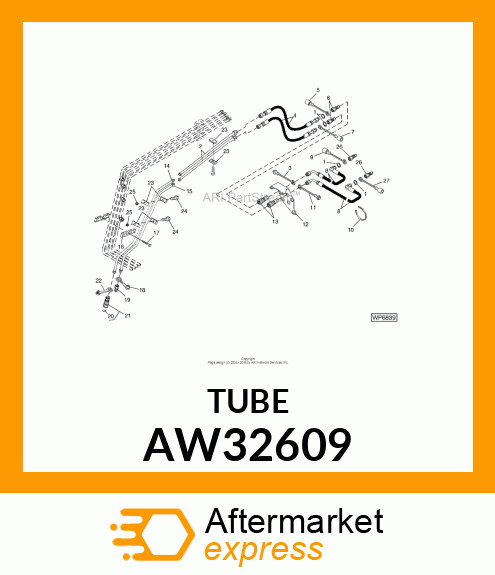 LINE, OIL (REAR TUBE) AW32609