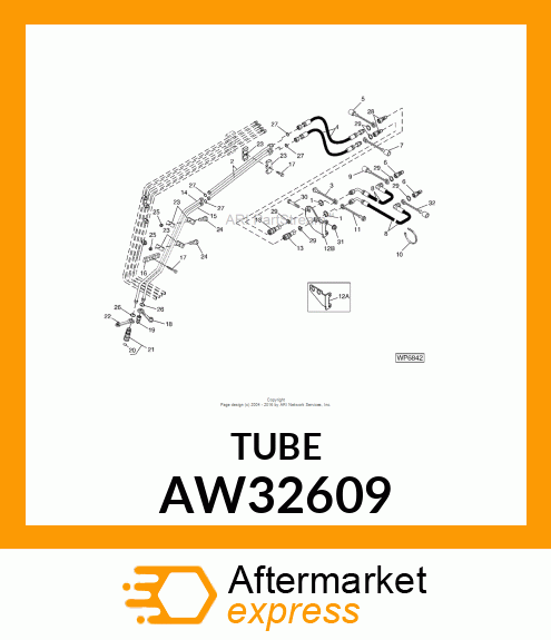 LINE, OIL (REAR TUBE) AW32609