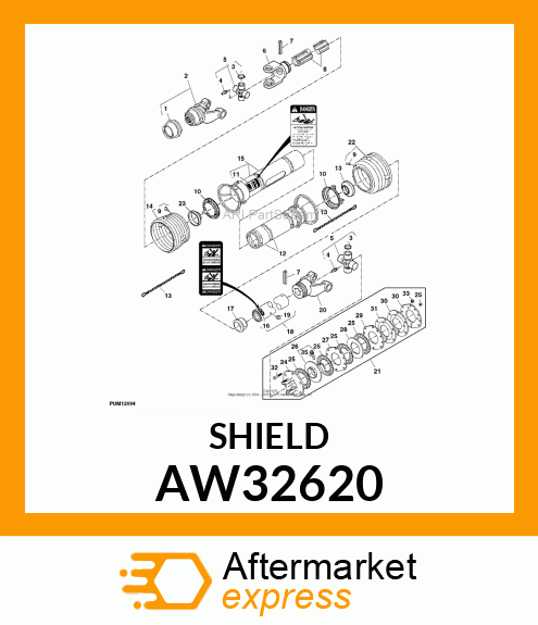 POWERSHAFT SHIELD, SHIELD, OUTER AW32620