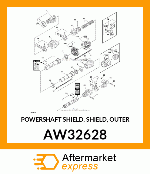 POWERSHAFT SHIELD, SHIELD, OUTER AW32628