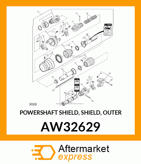 POWERSHAFT SHIELD, SHIELD, OUTER AW32629