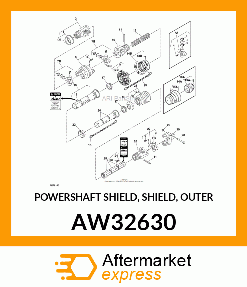 POWERSHAFT SHIELD, SHIELD, OUTER AW32630