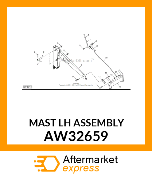 MAST (LH) ASSEMBLY AW32659