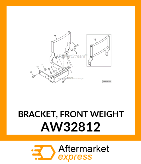 BRACKET, FRONT WEIGHT AW32812