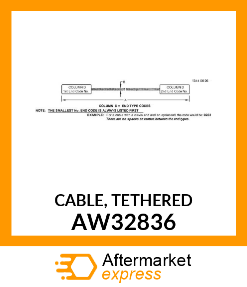 CABLE, TETHERED AW32836