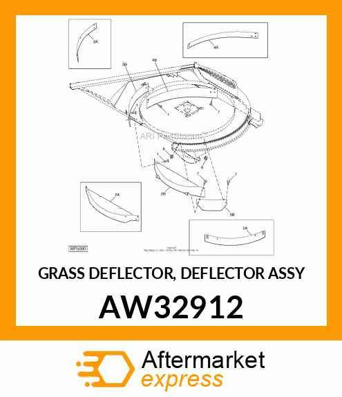 GRASS DEFLECTOR, DEFLECTOR ASSY AW32912