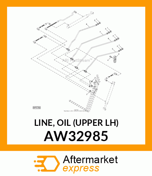 LINE, OIL (UPPER LH) AW32985