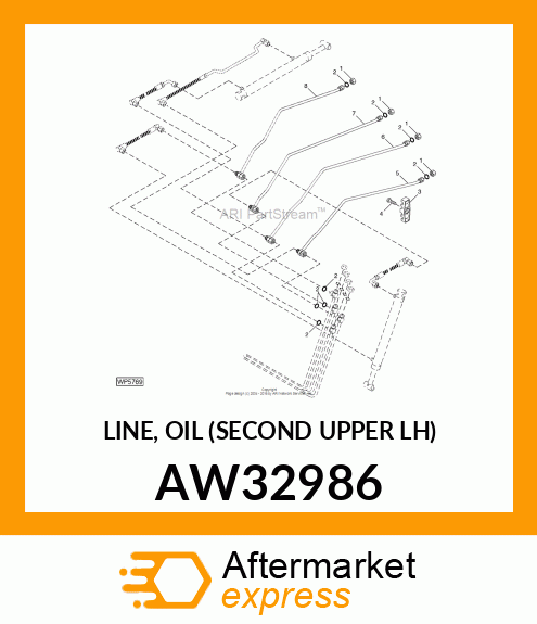 LINE, OIL (SECOND UPPER LH) AW32986