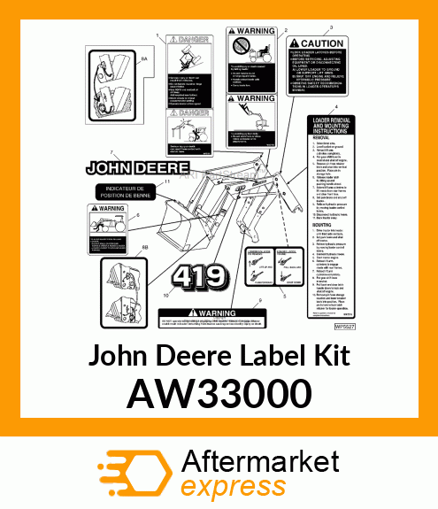 KIT, FRENCH DECAL AW33000
