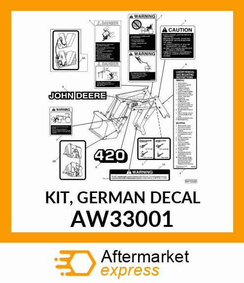 KIT, GERMAN DECAL AW33001