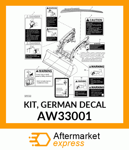 KIT, GERMAN DECAL AW33001