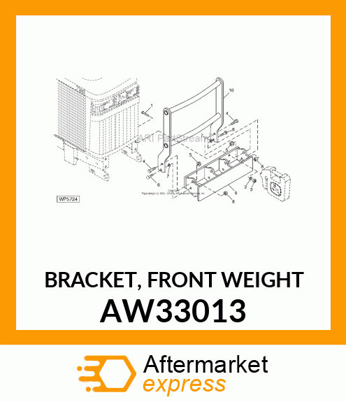 BRACKET, FRONT WEIGHT AW33013