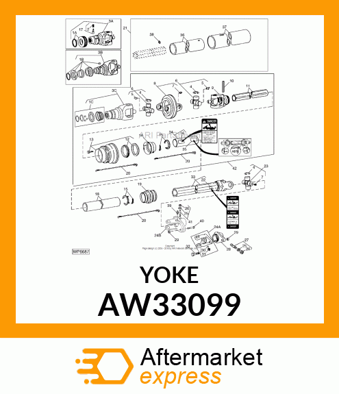 YOKE, CV 1.750 AW33099
