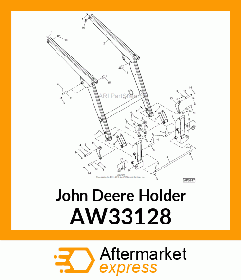 HOLDER (RH) ASSEMBLY (PAINTED) AW33128