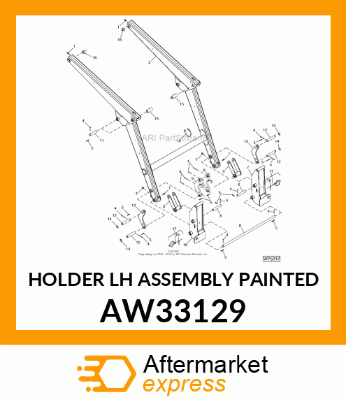 HOLDER (LH) ASSEMBLY (PAINTED) AW33129