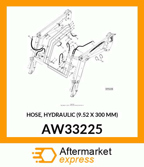 HOSE, HYDRAULIC (9.52 X 300 MM) AW33225