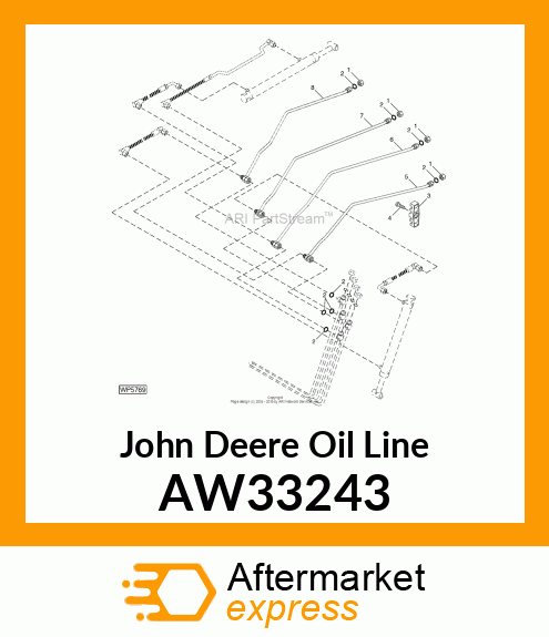 LINE, OIL (SECOND UPPER LH) AW33243