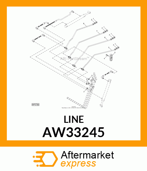 LINE, OIL (LOWER LH) AW33245