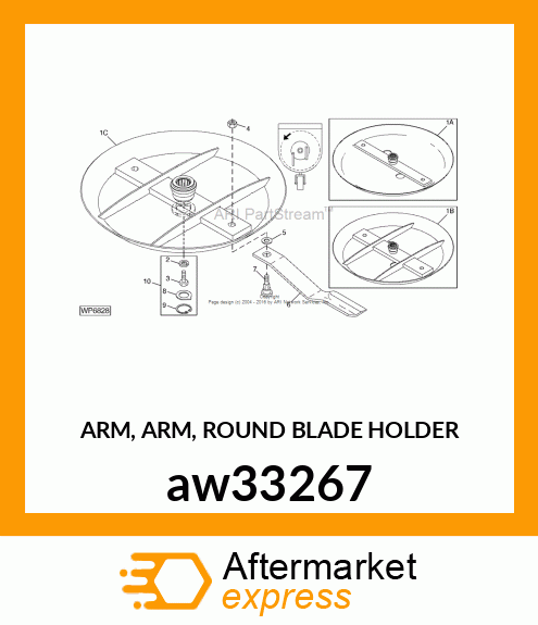 ARM, ARM, ROUND BLADE HOLDER aw33267