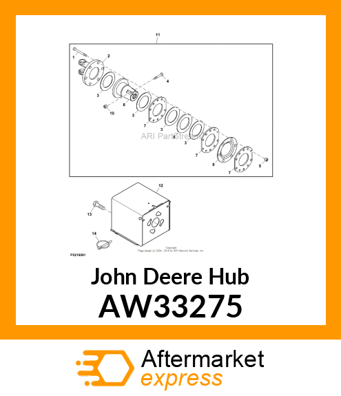 HUB, HUB ASSEMBLY AW33275