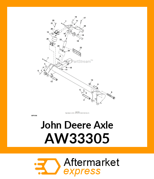 AXLE, SUSPENSION AXLE, LH AW33305