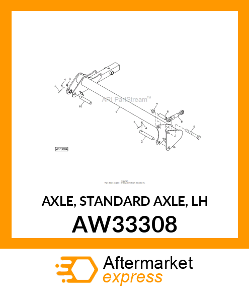 AXLE, STANDARD AXLE, LH AW33308