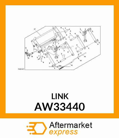 LINK ASSEMBLY (PAINTED) AW33440