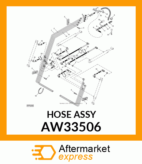 HOSE, HYDRAULIC (9.52 X 1800 MM) AW33506